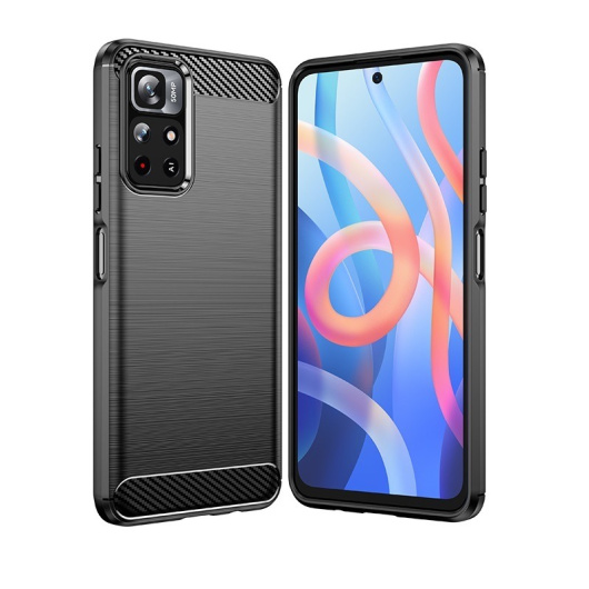 Защитный чехол Carbon для Poco M4 Pro 5G Черный