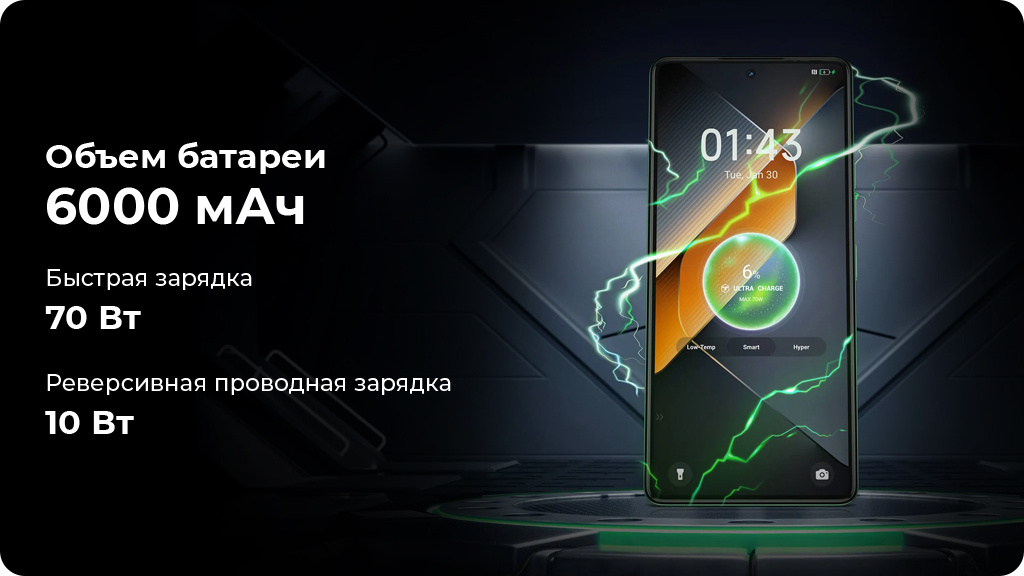 TECNO POVA 6 8/256Gb РСТ Серый