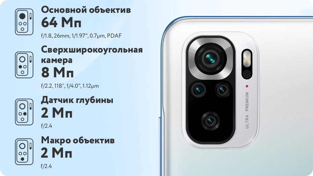 Xiaomi Redmi Note 10S 6/128Gb (NFC) Серый (РСТ)