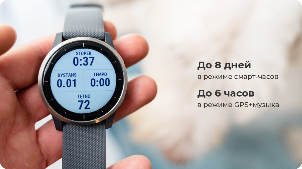 Умные часы Garmin Vivoactive 4 Серый/черный